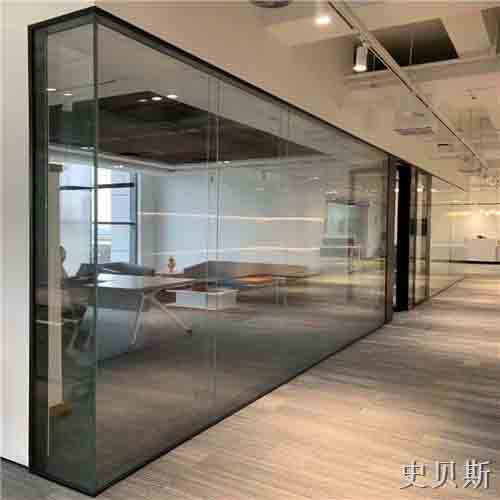 广州双层12mm全景玻璃隔断墙结构图